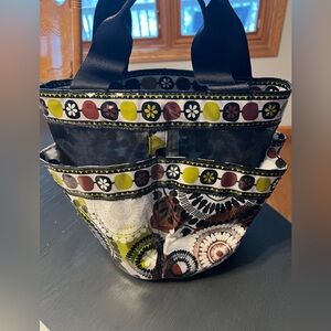 Vera Bradley cocoa moss, shower bag, plastic and mesh